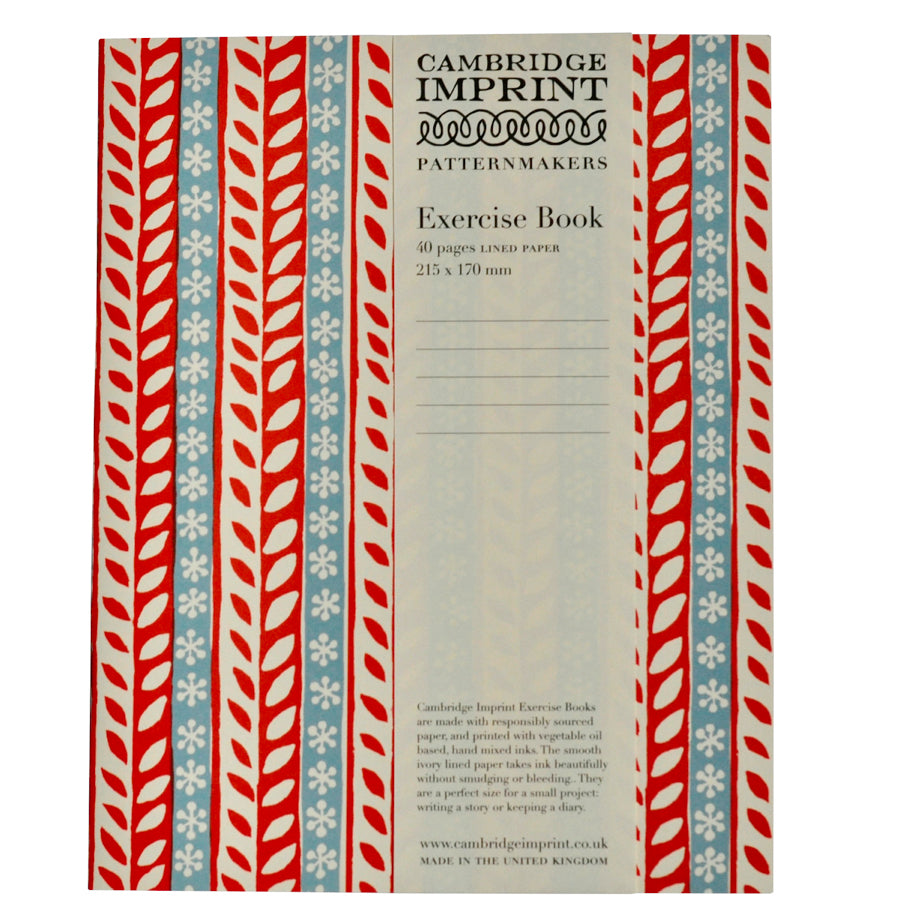 Exercise Book Lined - Merry Red & Blue by Cambridge Imprint