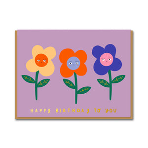 Greeting Card - Birthday Flower