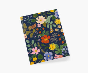 Strawberry Fields (Navy) Greeting Card by Rifle Paper Co.