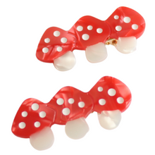 Load image into Gallery viewer, Set Of 2 Hair Clips  - Mushroom

