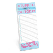Load image into Gallery viewer, Knock Knock - Stuff To Do Today Make-a-List Pads
