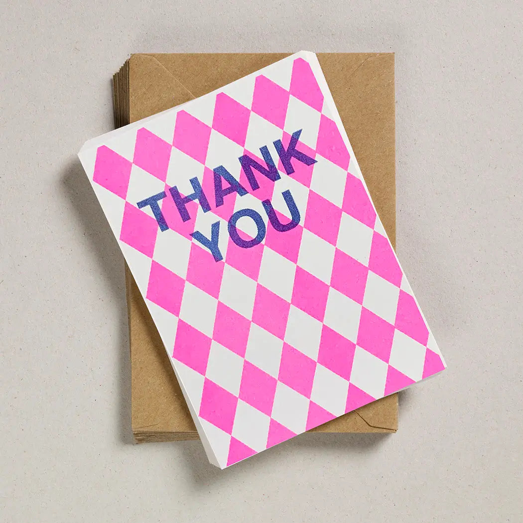 Petra Boase Set Of 12 Notecards & Envelopes - Thank You Diamonds