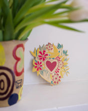 Load image into Gallery viewer, East End Press C6 Greeting Card - Floral Heart
