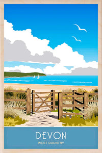 Wooden Postcard - Devon