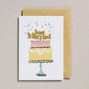 Petra Boase Wedding Card - Just Married Cake