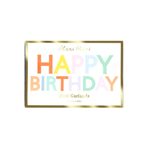 Meri Meri Mini Matchbox Garlands - Happy Birthday