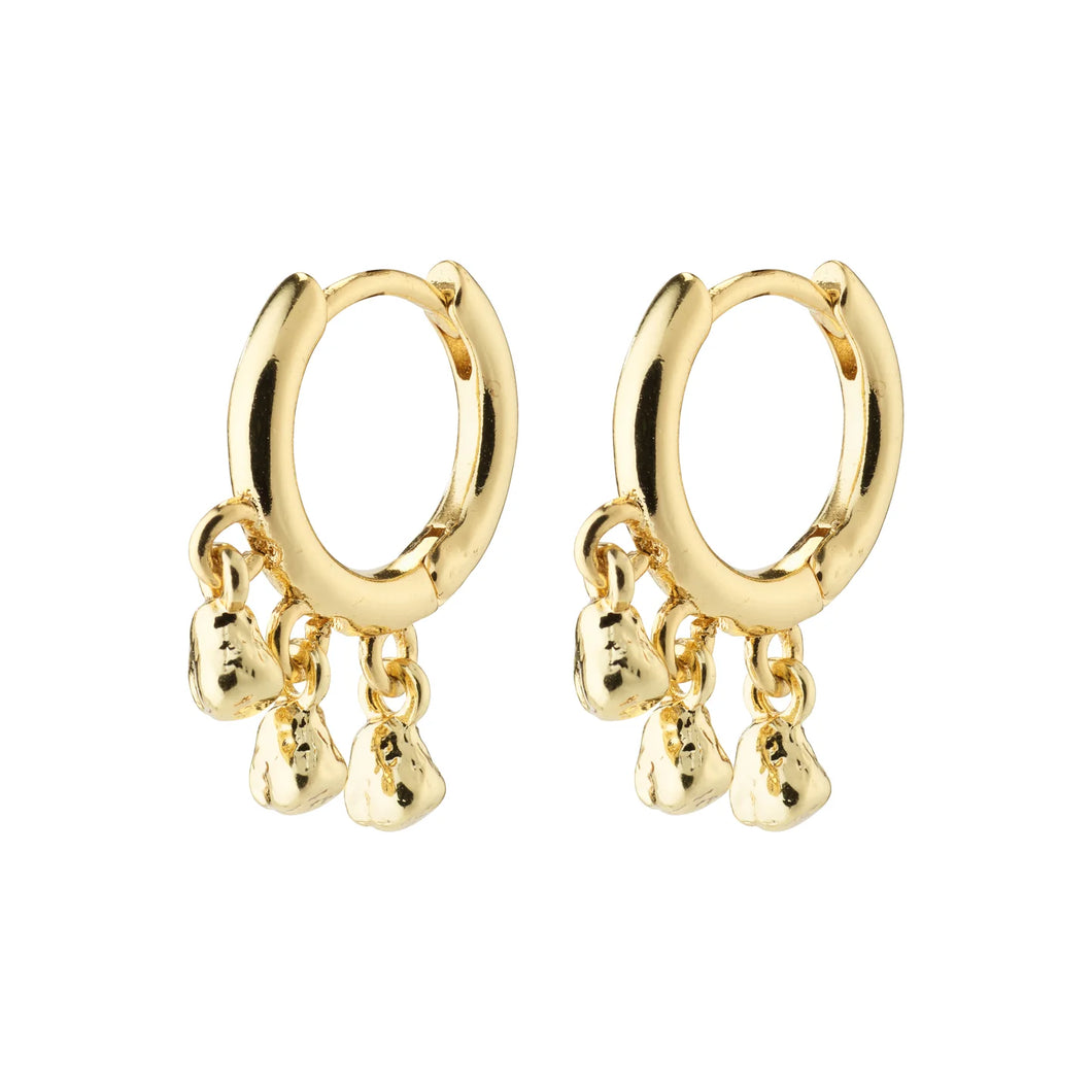 HALLIE Hoop Earrings Gold-Plated by Pilgrim