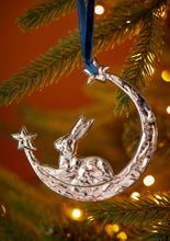 Load image into Gallery viewer, Silver Metal Hare Moon Decoration
