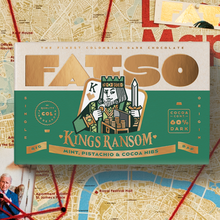Load image into Gallery viewer, Fatso 150g- 60% Dark Chocolate Vegan Chunky Bar - King’s Ransom
