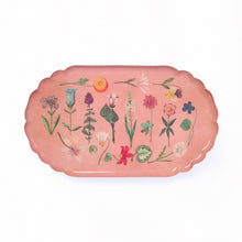 Load image into Gallery viewer, Scalloped Enamel Tray - Festival of Flowers
