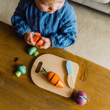 Load image into Gallery viewer, Happy Wooden Veggies Cutting Veg

