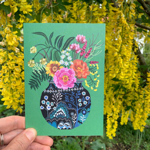 Brie Harrison Greetings Card - Fleurs