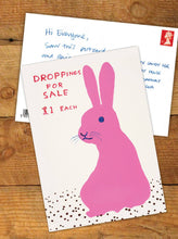 Load image into Gallery viewer, A6 Art Postcard By David Shrigley - Droppings For Sale
