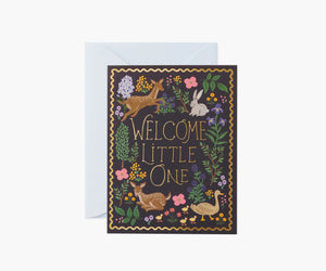 Woodland Welcome Little One New Baby Card by Rifle Paper Co.
