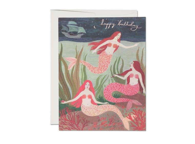 Mermaids Birthday - Birthday Card