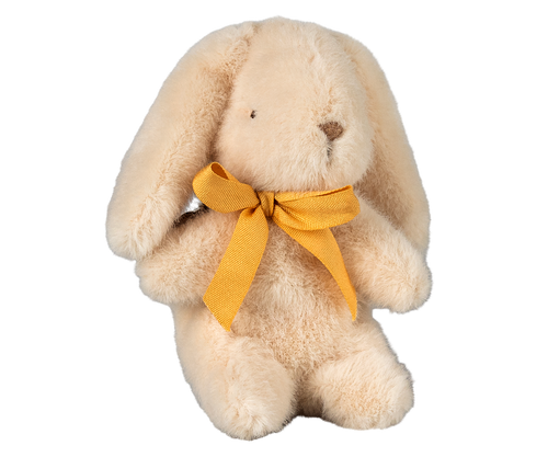 Very soft bunny with yellow neck bow