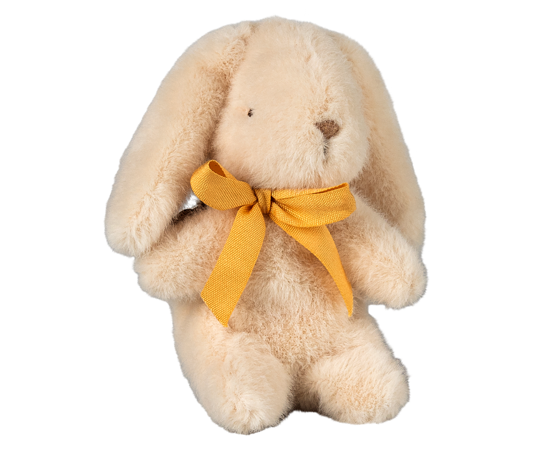 Very soft bunny with yellow neck bow