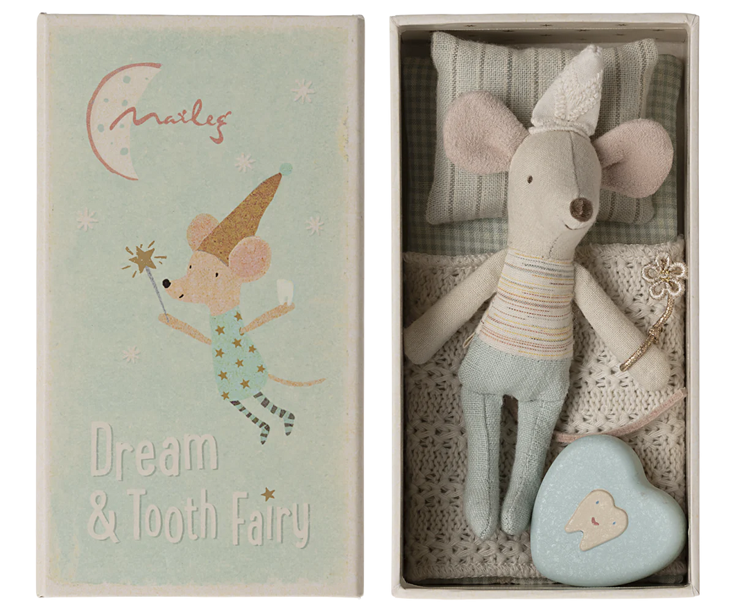 Maileg Tooth Fairy Mouse, Little Brother in Matchbox