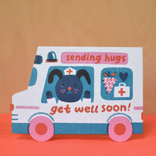 Load image into Gallery viewer, Die Cut Card - Get Well Soon Van
