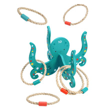 Load image into Gallery viewer, Happy Octopus Wooden Hoopla

