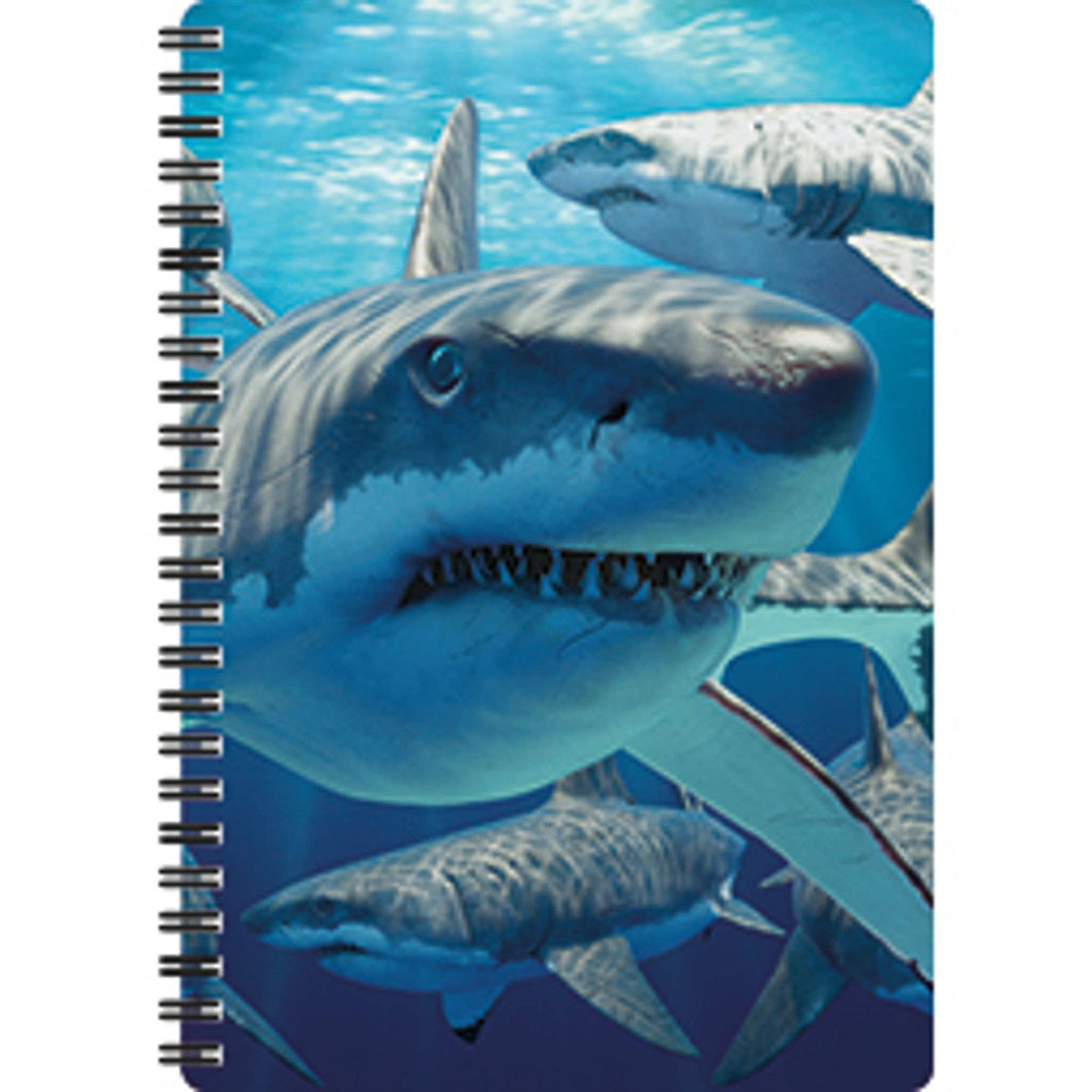 3D LiveLife 80 Page Notebooks - Great White Sharks