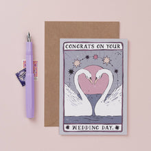 Load image into Gallery viewer, Swans Wedding Card | Same Sex Wedding Cards | Pride
