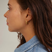 Load image into Gallery viewer, ELFRIDA Recycled Hoop Earrings Gold Plated by Pilgrim
