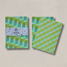 Load image into Gallery viewer, Petra Boase Set Of 2 Riso Printed Notebook - Acid Green/Mint
