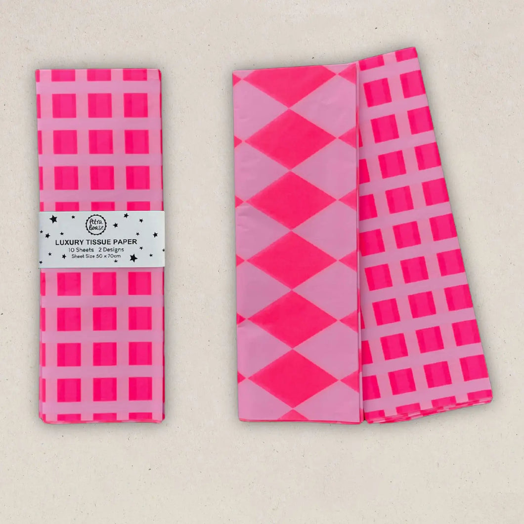 Petra Boase Luxury Tissues Paper - Diamond & Stripe Lilac & Pink