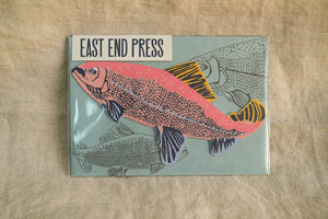 East End Press Greetings Card - Salmon
