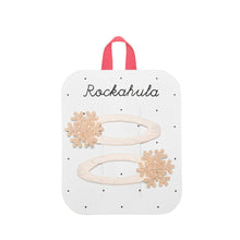 Load image into Gallery viewer, Rockahula Kids Hair Clips -  Shimmer Snowflake
