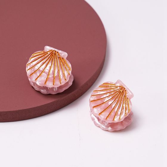 Set Of 2 Small Hair Claw - Shells