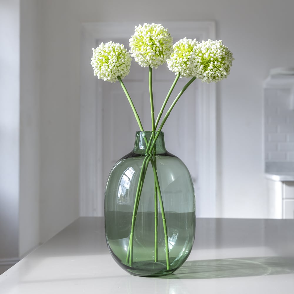 Elba Glass Vase, Green By Grand Illusions