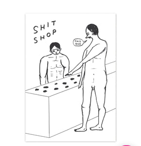 David Shrigley Postcard - S**t Shop