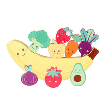 Load image into Gallery viewer, Happy Wooden Veggies &amp; Friends Balancing Game
