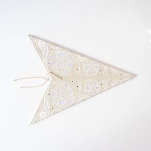 Paper Star Lantern - Lace Natural Stone