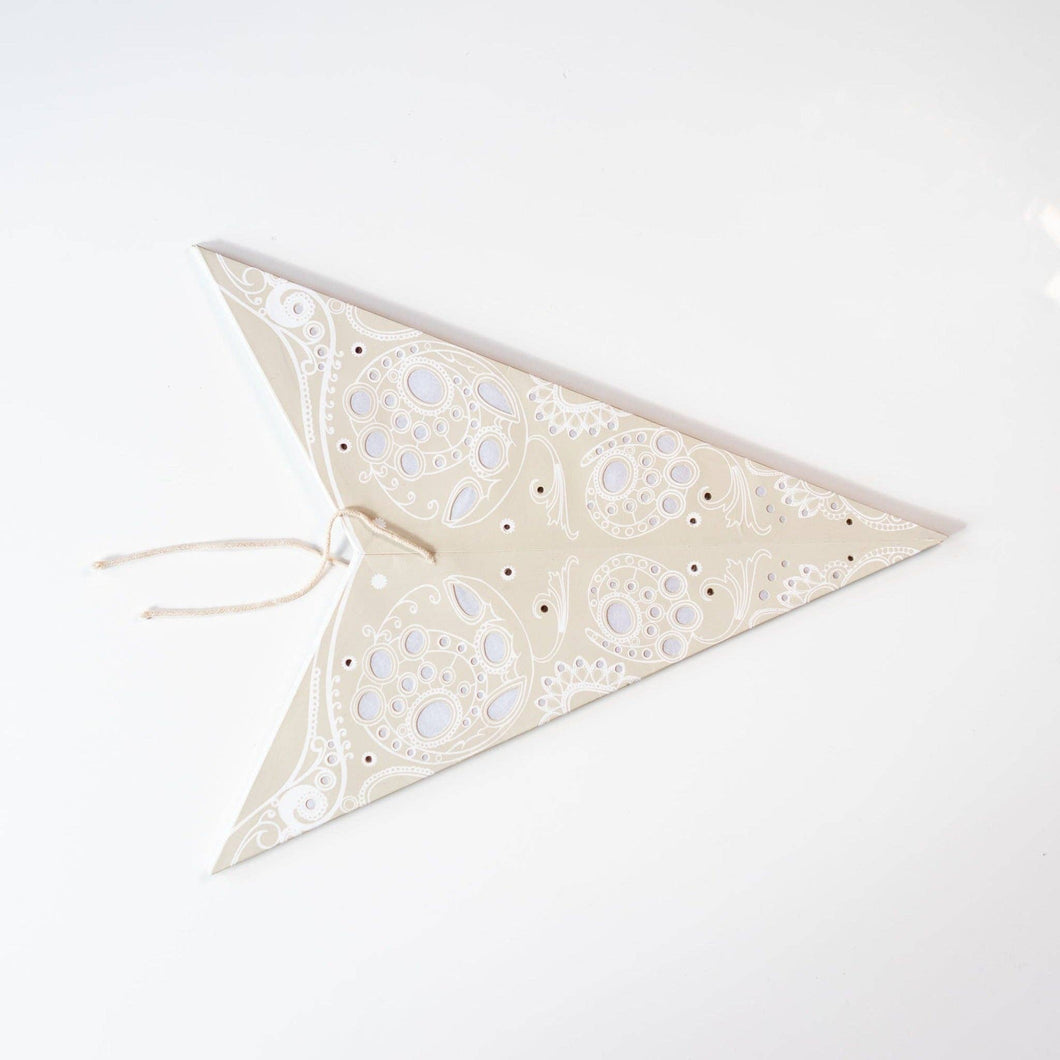 Paper Star Lantern - Lace Natural Stone
