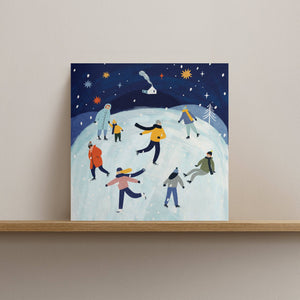 Oldfield Design Co Greeting Card - Ice Skating