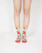 Load image into Gallery viewer, Flower Garden Sheer Socks - Yellow
