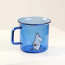 Load image into Gallery viewer, Muurla Original Glass Mug 35cl  - Moonin Blue
