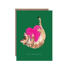 Load image into Gallery viewer, Cat With Heart - Greeting Card by Hutch Cassidy
