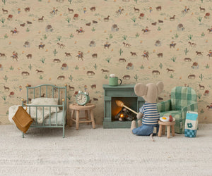 Maileg Chair Mouse - Green Check