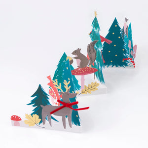 Meri Meri Concertina Christmas Card - Winter Woodland