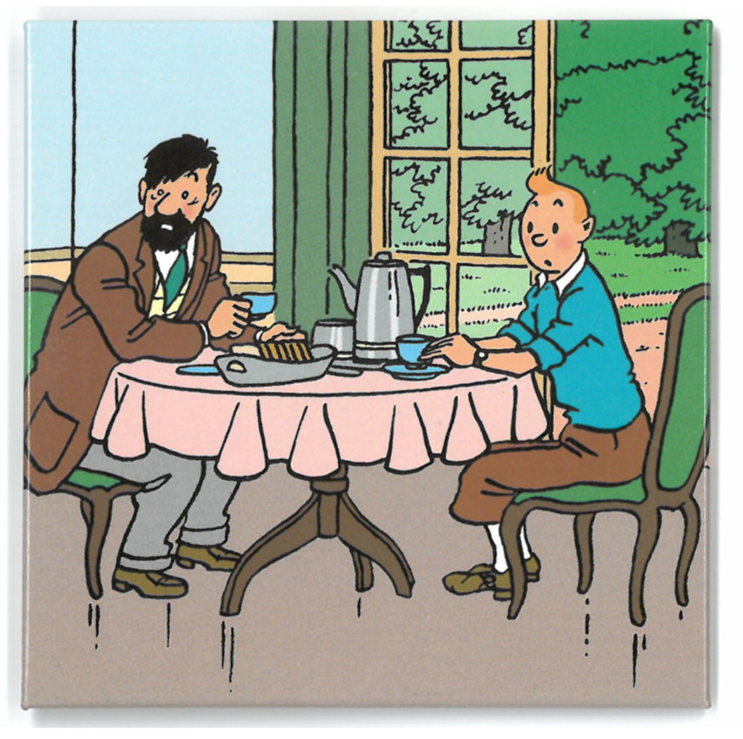 Tintin Magnet, Tintin and Haddock at Breakfast