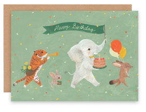 Cécile Berrubé Greetings Card - Birthday Parade