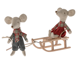 Maileg - Wooden Sled - Mouse