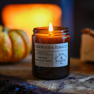 Soy Wax Candle -Oak Wood and Tobacco by Old Man & Magpie