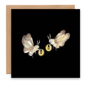 Cécile Berrubé Greetings Card - Moths