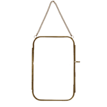 Load image into Gallery viewer, Brass Hanging Frame - Rounded Edge 13x20cm
