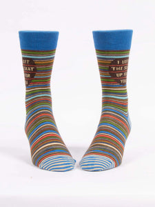 Left The Seat Up Men’s Crew Socks by Blue Q